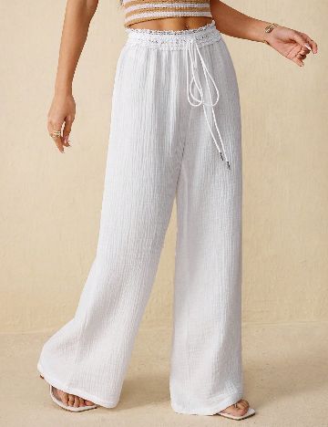 Pantaloni SHEIN, alb