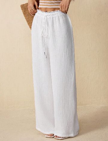 Pantaloni SHEIN, alb