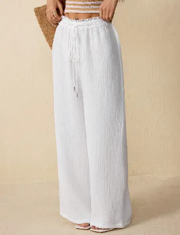 Pantaloni SHEIN, alb