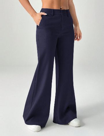 Pantaloni SHEIN CURVE, bleumarin