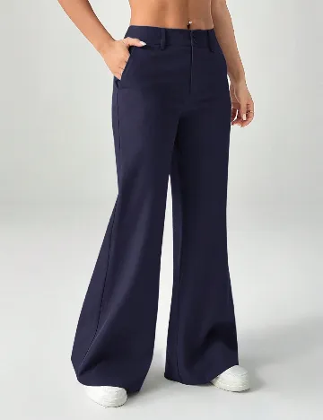 Pantaloni SHEIN CURVE, bleumarin