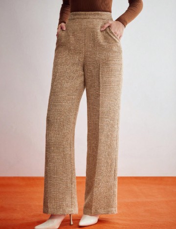 Pantaloni MOTF, maro deschis