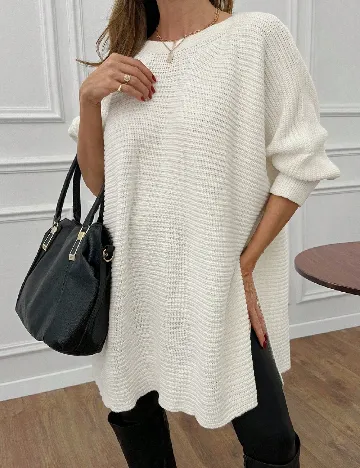 Bluza Oversize SHEIN, alb