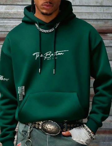 Hanorac SHEIN, verde inchis