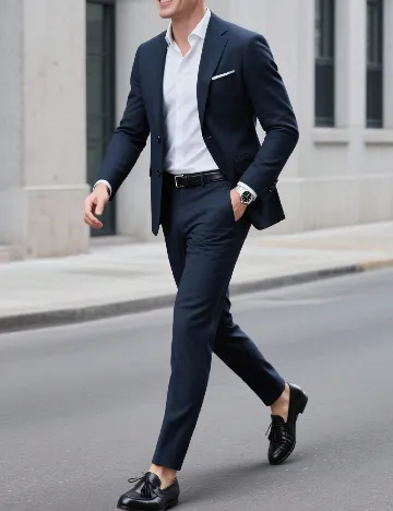 Costum SHEIN Plus Size Men, bleumarin