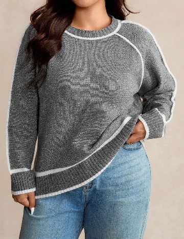 Bluza SHEIN CURVE, gri