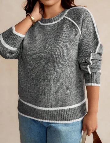 Bluza SHEIN CURVE, gri