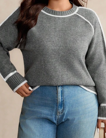 Bluza SHEIN CURVE, gri