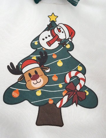 Compleu Shein Kids, alb/verde