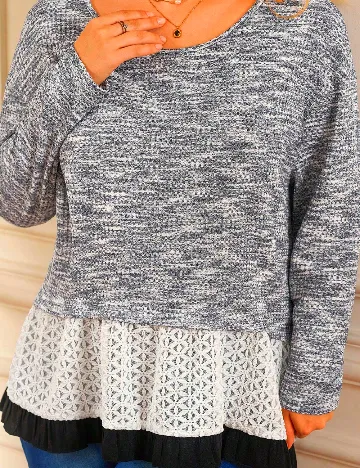 Bluza SHEIN CURVE, bleumarin