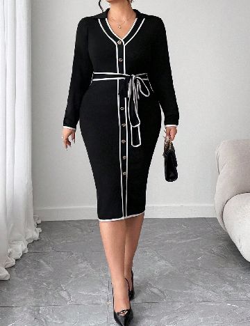 Rochie medie SHEIN CURVE, negru