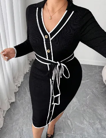 Rochie medie SHEIN CURVE, negru