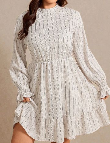 Rochie scurta SHEIN CURVE, ecru