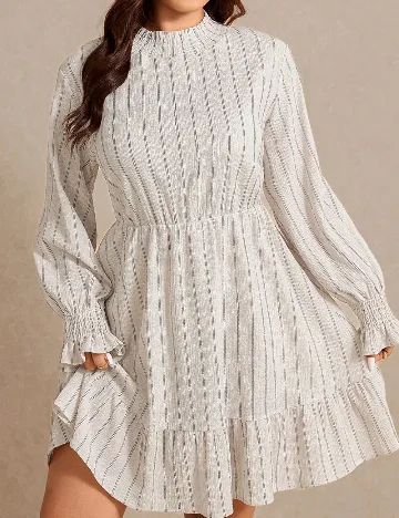 Rochie scurta SHEIN CURVE, ecru