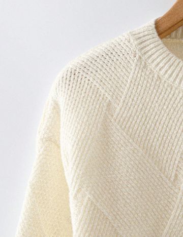 Pulover SHEIN, ecru