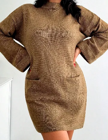 Rochie scurta SHEIN CURVE, maro