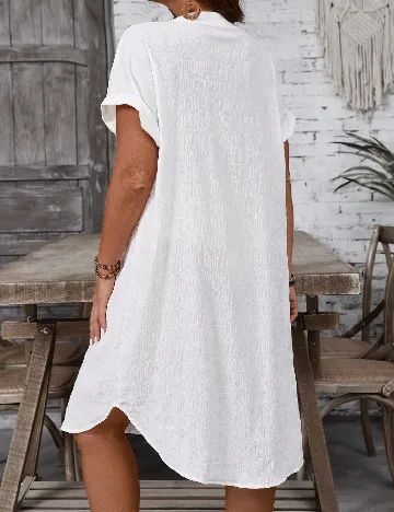 Rochie scurta Emery Rose Curve, alb