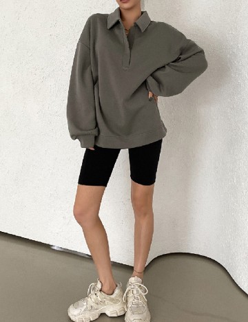 Bluza Oversize Dazy, gri inchis