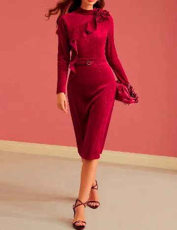 Rochie medie MOTF, rosu