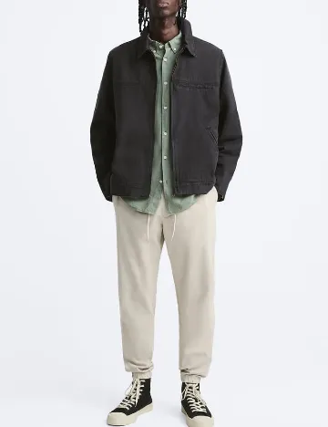 Pantaloni Zara, crem