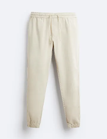 Pantaloni Zara, crem