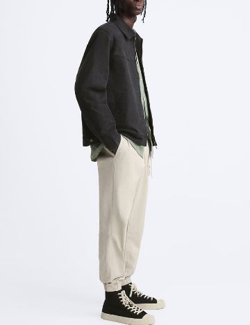 Pantaloni Zara, crem