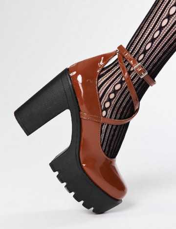 Pantofi SHEIN, maro