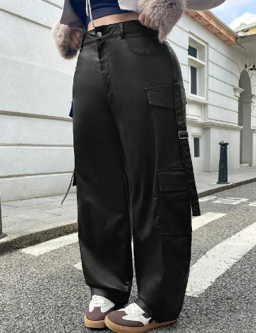 Pantaloni SHEIN CURVE, negru