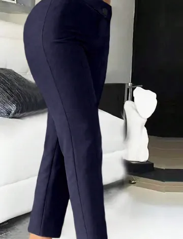 Pantaloni SHEIN CURVE, bleumarin