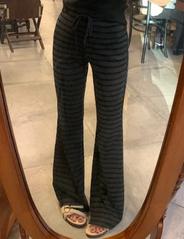 Pantaloni Dazy, negru/gri