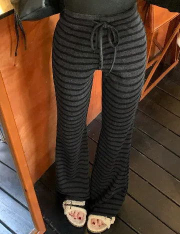 Pantaloni Dazy, negru/gri