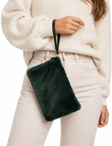 Geanta Pull&Bear, verde inchis