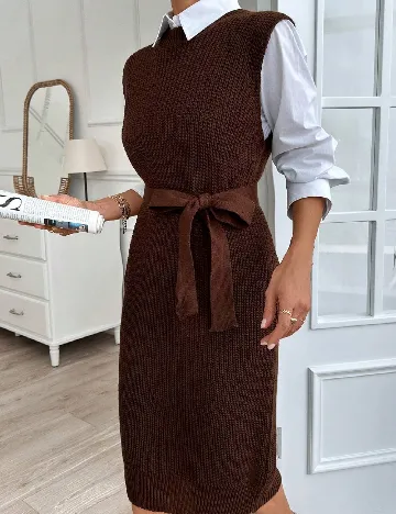 Rochie medie SHEIN, maro