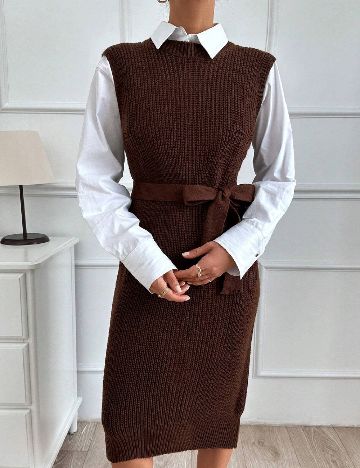 Rochie medie SHEIN, maro