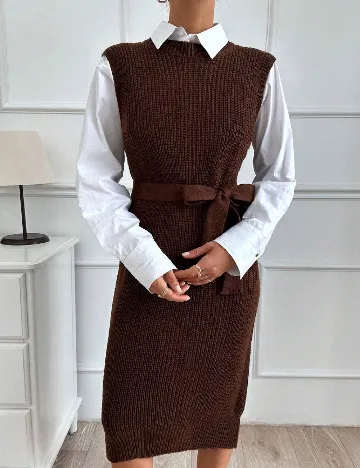 Rochie medie SHEIN, maro