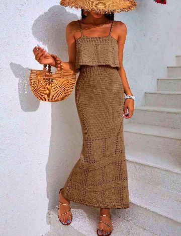 Rochie lunga SHEIN, maro