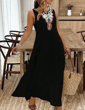 Rochie lunga SHEIN CURVE, negru