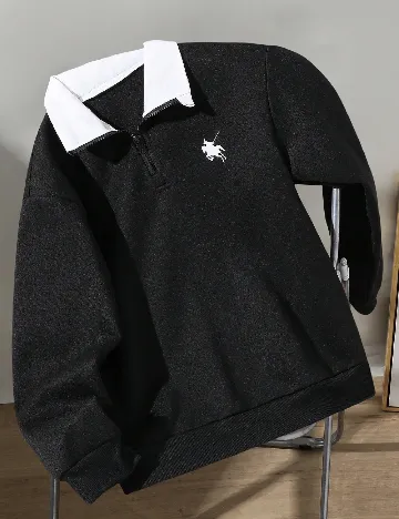 Bluza Shein Kids, negru