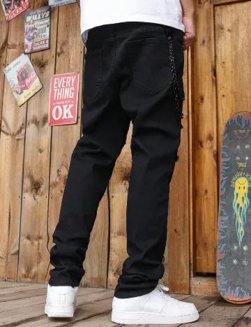 Blugi SHEIN Plus Size Men, negru