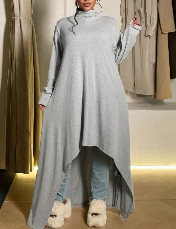 Rochie medie SHEIN CURVE, gri