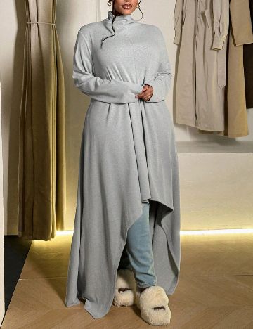 Rochie medie SHEIN CURVE, gri