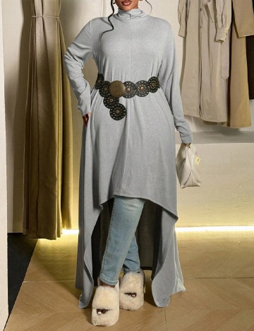 Rochie medie SHEIN CURVE, gri