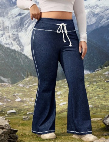 Pantaloni SHEIN CURVE, albastru