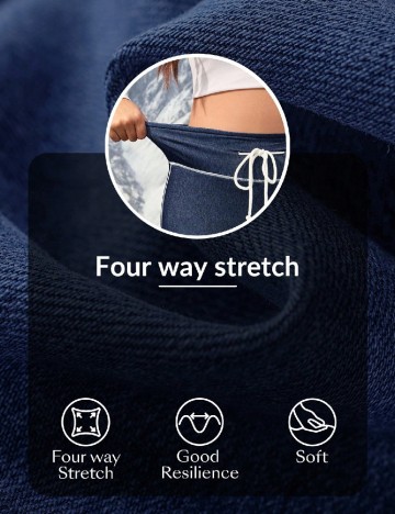 Pantaloni SHEIN CURVE, albastru