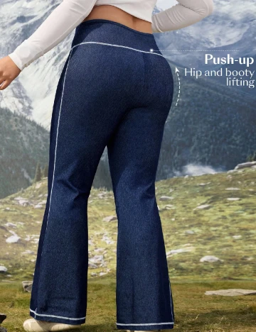 Pantaloni SHEIN CURVE, albastru