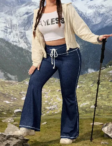 Pantaloni SHEIN CURVE, albastru