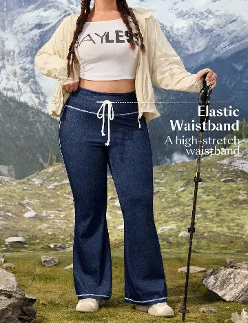 Pantaloni SHEIN CURVE, albastru