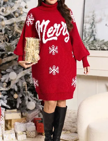 Rochie scurta SHEIN CURVE, rosu