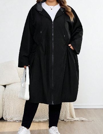 Jacheta impermeabila SHEIN CURVE, negru