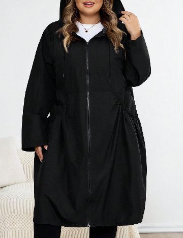 Jacheta impermeabila SHEIN CURVE, negru